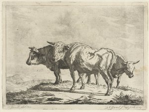 üç öküz by Jacobus Cornelis Gaal