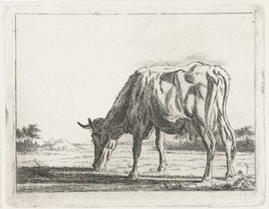 otlayan inek by Jacobus Cornelis Gaal