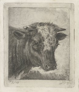Beyaz col ile bir inek başkanı by Jacobus Cornelis Gaal