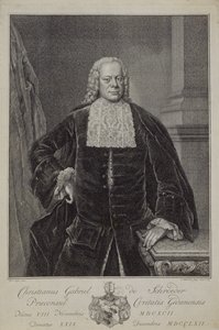 Christian Gabriel Schröder, 1764 by Jacobus Houbraken