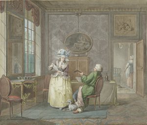 Bir iç müzik çifti by Jacobus Johannes Lauwers