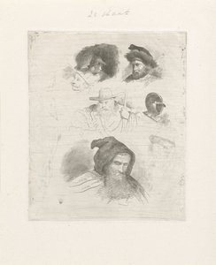 Farklı kafaların portre çalışması by Jacobus Ludovicus Cornet