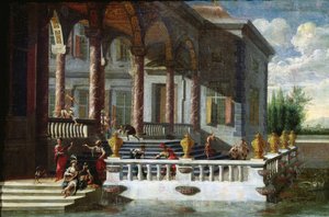Galeri ve teraslı İtalyan Sarayı (resim) by Jacobus Saeys