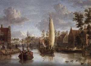 mavnalar ile bir kanal by Jacobus Storck