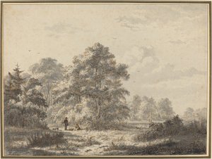 Ormanın Kenarındaki Avcılar by Jacobus Theodorus Abels