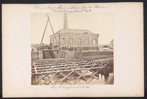 Vijzels / Capelle aan den IJssel den 14 Mayıs 1869 ile Buhar Pompa İstasyonunun altında (nesnedeki başlık) Rotterdam
