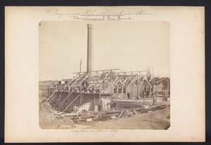 Bovenstoom pompa istasyonu Prins Alexander / Kralingscheveer den 18 Ekim 1867 (nesne üzerindeki başlık) Rotterdam