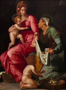 Aziz Elizabeth ve Vaftizci Yahya ile Madonna ve Çocuk, c. 1535. by Jacopino del Conte