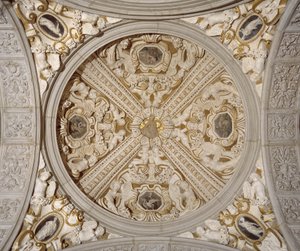 Sansovino Galerisi'ndeki tavan detayı, Venedik, c.1537 (taş) by Jacopo (1486 1570) Sansovino