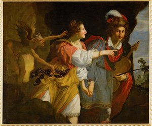 Orpheus ve Euridice, c.1625-30 (tuval üzerine resim) by Jacopo (1592-1664) Vignali