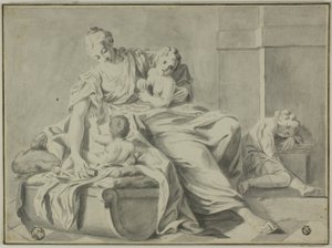Anne ve Üç Çocuk by Jacopo Amigoni