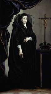 Yas Giyinmiş Bir Soylu Kadının Portresi, c. 1600. by Jacopo Chimenti