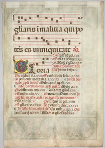 Kademeli Yaprak: Dekore Edilmiş İlk Harf (verso) by Jacopo Filippo d