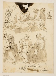Aziz Antony, Jerome ve Bernardino, Meryem ve bebek İsa