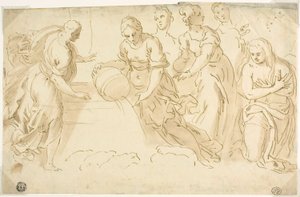 kuyuda Jacob ve Rachel by Jacopo Palma il Giovane