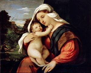 'Bakire ve Çocuk', 1515-1516. by Jacopo Palma il Vecchio