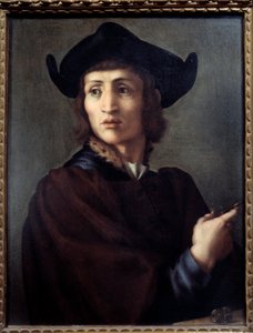 Bir kuyumcu portresi. Jacopo (Iacopo) tarafından yapılan tablo Carrucci dit il Pontormo (Pontormo) (1494-1556) by Jacopo Pontormo