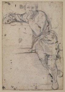 oturan genç by Jacopo Pontormo
