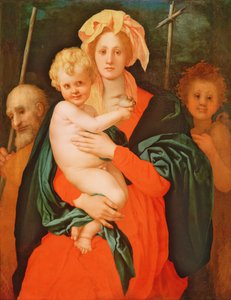 Aziz Joseph ve Vaftizci Yahya ile Bakire ve Çocuk by Jacopo Pontormo