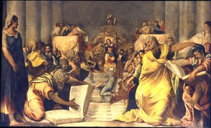 Doktorlar Arasında İsa by Jacopo Robusti Tintoretto