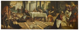 Mesih Öğrencilerinin Ayaklarını Yıkıyor, c. 1545-55 by Jacopo Robusti Tintoretto