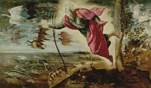 Hayvanların yaratılması by Jacopo Robusti Tintoretto