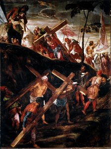 La Montee au Calvaire (Haç Yolu) (Haç Arabası) Tablo Jacopo Robusti dit le Tintoret (Tintoretto) (1518-1594) 1566-1567 Güneş 515x390 cm venise, San Rocco okulu by Jacopo Robusti Tintoretto