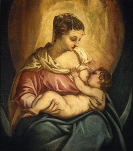 Hemşirelik Madonna. by Jacopo Robusti Tintoretto
