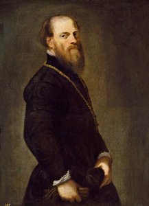 Altın zincirli adam, yaklaşık 1555. by Jacopo Robusti Tintoretto
