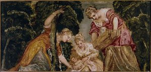 Musa sudan kurtardı by Jacopo Robusti Tintoretto