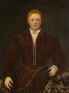 Genç Bir Hanımın Portresi, yaklaşık 1555. by Jacopo Robusti Tintoretto