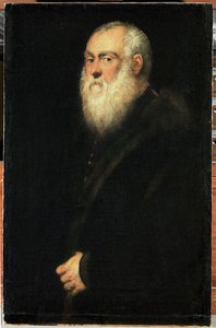 Beyaz sakallı yaşlı bir adam portresi (tuval üzerine yağlıboya)