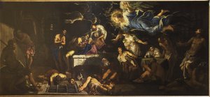 Bir Melek Tarafından Ziyaret Edilen Hapishanedeki Aziz Rochh, 1567. by Jacopo Robusti Tintoretto