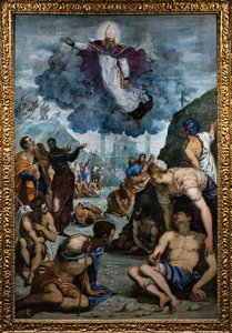 Aziz Augustine topalları iyileştirir by Jacopo Robusti Tintoretto