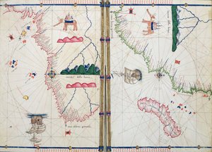 Ms Ital 550.0.3.15 fol.4v-5r Afrika ve Ümit Burnu Haritası, 