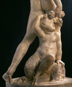 Bacchus, alt yarının detayı, Jacopo Sansovino