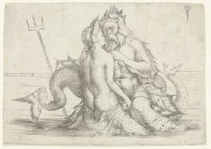 Triton ve Nereid kucaklaşıyor