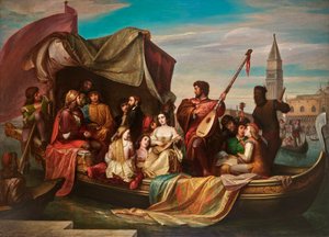 Giovanni Bellini ve Albrecht Dürer, Venedikli sanatçılar tarafından kutlanıyor by Jacopo de Andrea