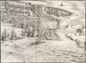 Venedik görünümü [sağ alt blok], 1500. by Jacopo de Barbari