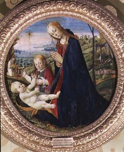 Mesih Çocuğunun Hayranlığı (panel) by Jacopo del Sellaio