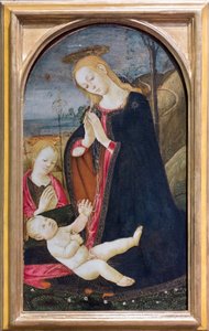 Genç Aziz Vaftizci Yahya ile Mesih'in hayranlığı by Jacopo del Sellaio
