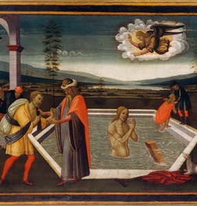 Olasılık Havuzu, felç mucizesi ile detay, Jacopo di Arcangelo veya Jacopo del Sellaio (1442-1493), Detay