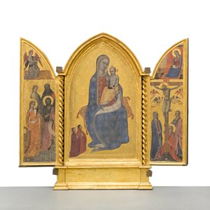 Madonna ve Çocuk; Müjde; Çarmıha Gerilme ve Azizler, c.1380 (panel) by Jacopo di Cione