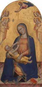 Madonna ve Çocuk, Tanrı Baba Nimet ve Melekler ile, c. 13701375.