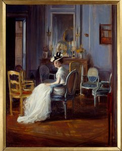 Mavi yatak odası. Jacques Emile tarafından boyama