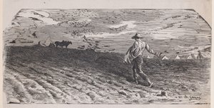 Sower, ca. 1852. by Jacques Adrien Lavieille