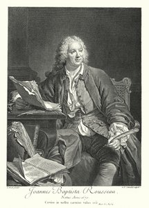 Jean-Baptiste Rousseau, Fransız şair ve oyun yazarı (gravür) by Jacques Andre Joseph Camelot (after) Aved