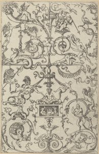 Grotesk Panel, 1550. by Jacques Androuet Du Cerceau