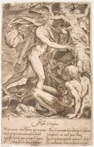 Apollon ve Defne by Jacques Androuet Ducerceau d.Æ.