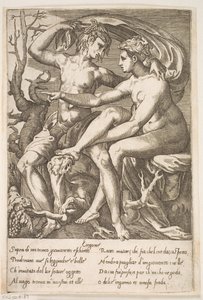 Bakkus ve Erigone by Jacques Androuet Ducerceau d.Æ.